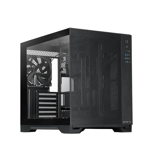 Boitier Mini Tour Micro ATX Chieftec Visio Air avec panneau vitré (Noir)