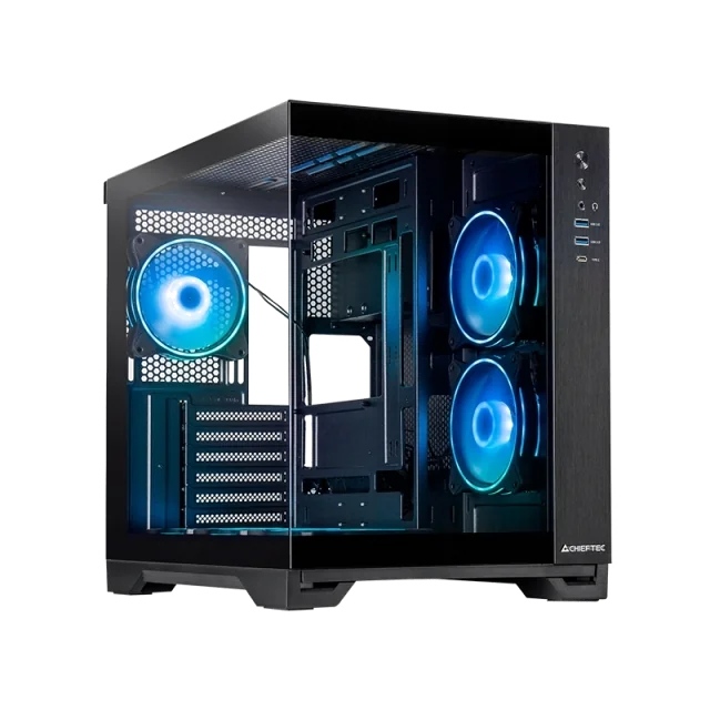 Boitier Mini Tour Micro ATX Chieftec Visio RGB avec panneaux vitrés (Noir)