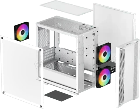 Boitier Mini Tour Micro ATX DeepCool CC360 RGB avec panneau vitré (Blanc)
