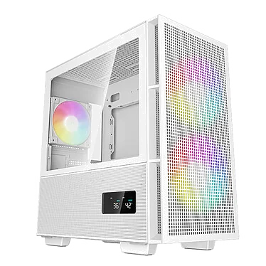 Boitier Mini Tour Micro ATX DeepCool CH360 Digital RGB avec panneau vitré (Blanc)
