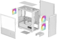 Boitier Mini Tour Micro ATX DeepCool CH360 Digital RGB avec panneau vitré (Blanc) - 2