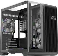 Boitier Micro ATX Einarex PM150 RGB avec panneau vitré (Noir) - 1