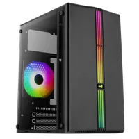 Boitier Micro ATX Einarex PM150 RGB avec panneau vitré (Noir) - 3