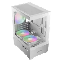 Boitier Mini Tour Micro ATX Gamdias Aura GC9M Elite RGB avec panneaux vitrés (Blanc) - 1