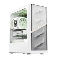 Boitier Mini Tour Micro ATX Gamemax Aeris 330 Mesh RGB avec panneau vitré (Blanc) - 2