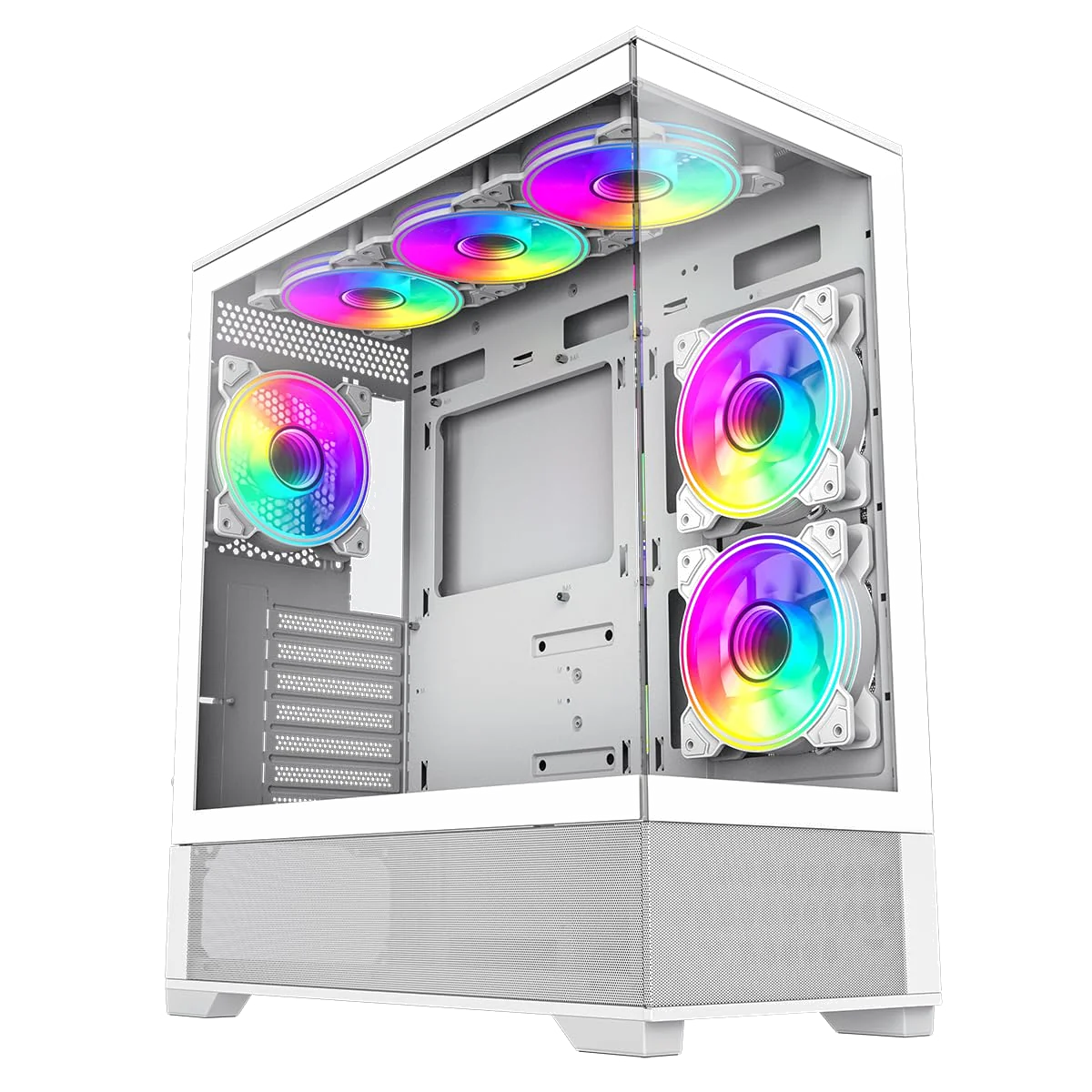 Boitier Mini Tour Micro ATX Gamemax Vista 2 RGB  avec panneaux vitrés (Blanc)