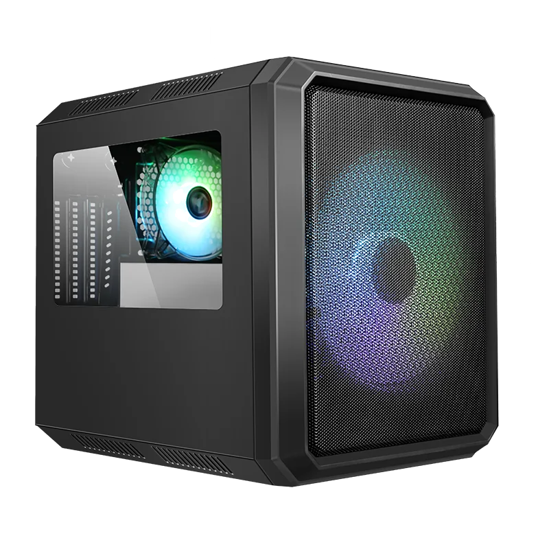 Boitier Cube Micro ATX iTek QBO 8 Evo RGB avec fenêtre (Noir)