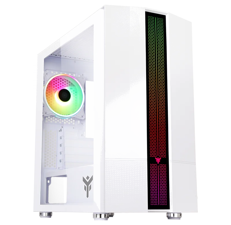 Boitier Mini Tour Micro ATX iTek Liflig 41 RGB avec panneau vitré (Blanc)
