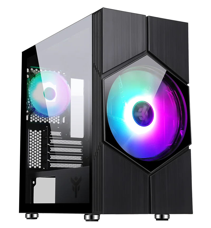 Boitier Mini Tour Micro ATX iTek Vortex RGB avec panneau vitré (Noir)