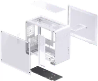 Boitier Mini Tour Micro-ATX Jonsbo U4 Mini avec panneau vitré (Blanc) - 2