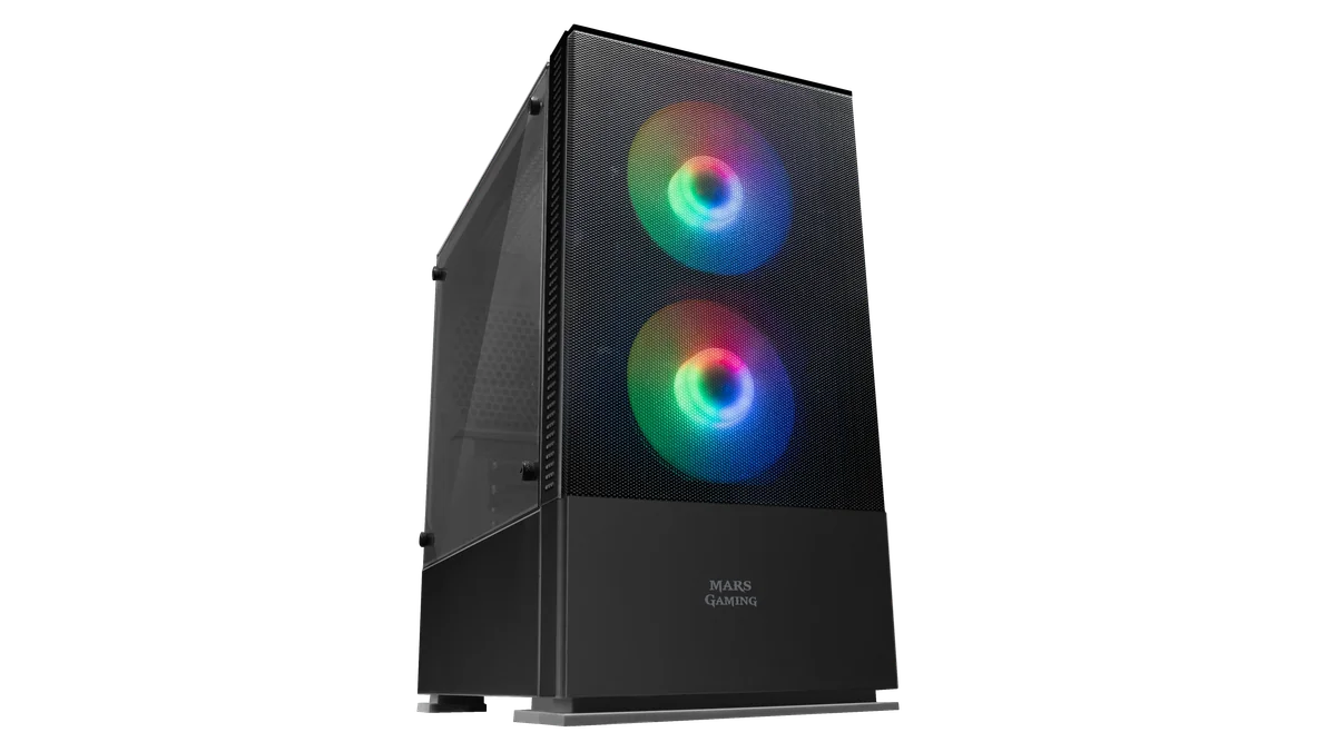 Boitier Mini Tour Micro ATX Mars Gaming MCZ RGB avec panneau vitré (Noir)