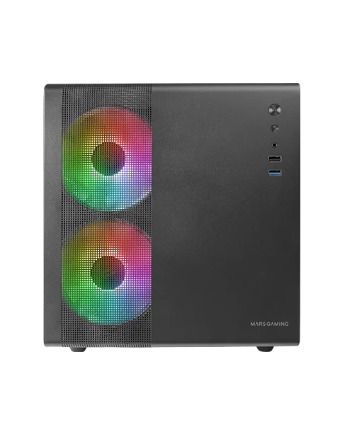 Boitier Mini Tour Micro ATX Mars Gaming MC-400 RGB avec panneau vitré (Noir)