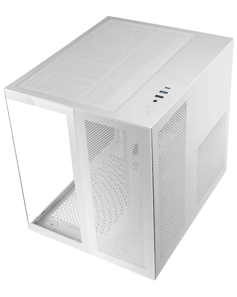 Boitier Mini Tour Micro ATX Mars Gaming MC-Nova avec panneaux vitrés (Blanc)