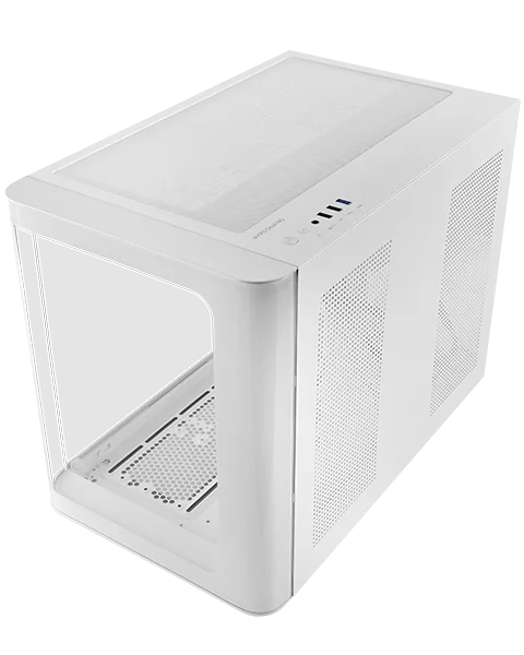 Boitier Mini Tour Micro ATX Mars Gaming MC-Fusion M avec panneaux vitrés (Blanc)