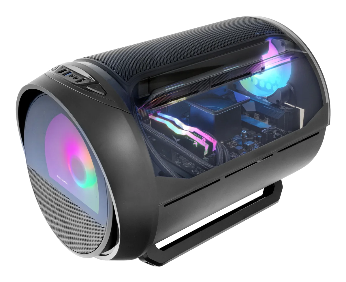 Boitier Tube Micro ATX Mars Gaming MC-Cylon RGB avec panneau vitré (Noir)