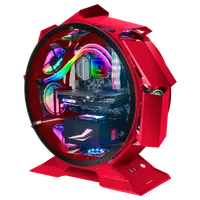 Boitier Mini Tour Micro ATX Mars Gaming MC-Orb avec panneaux vitrés (Rouge) - 1