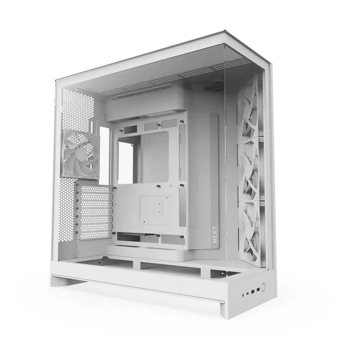 Boitier Moyen Tour ATX NZXT H9 Flow avec panneaux vitrés (Blanc)