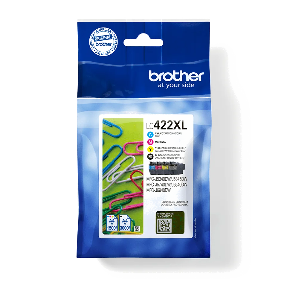 Brother LC422XLVAL - Pack de cartouches d'encre originales pour imprimantes