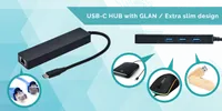 i-tec Advance USB-C Slim Passive HUB 3 Port + Gigabit Ethernet Adapter - 8