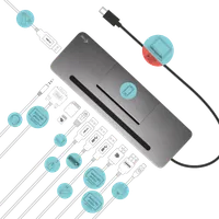 i-tec Metal USB-C Ergonomic 4K 3x Display Docking Station + Power Delivery 85 W - 8