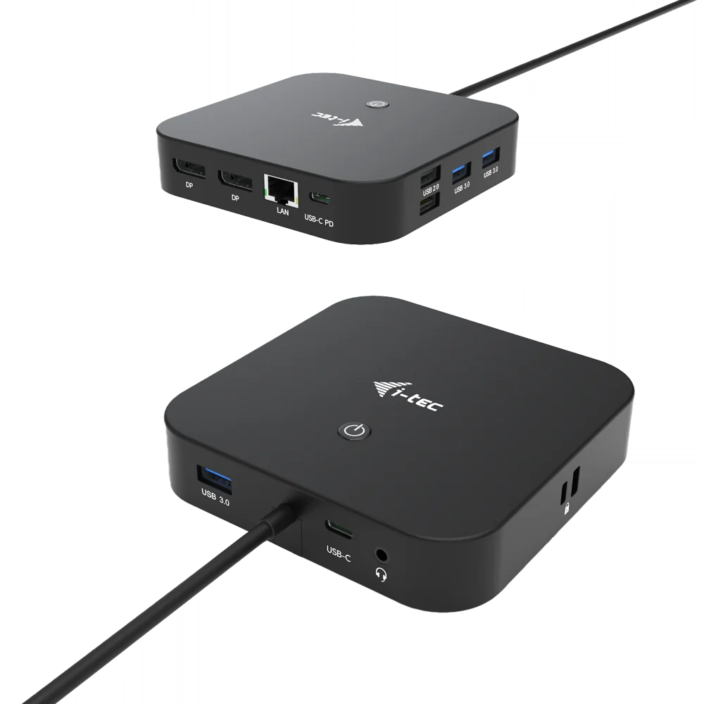 i-tec C31DUALDPDOCKPD station d'accueil Avec fil USB 3.2 Gen 1 (3.1 Gen 1) Type-C Noir