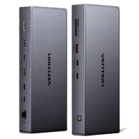 Station d'accueil portable USB 2.0 Vention (Noir) - 1