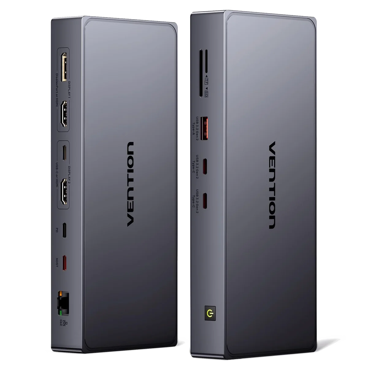 Station d'accueil portable USB 2.0 Vention (Noir)