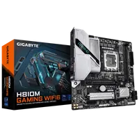 GIGABYTE H810M GAMING WIFI6 Carte mère - Processeurs Intel Core Ultra (Série 2), VRM 4+1+2 phases, jusqu'à 6400 MHz DDR5, 1xPCIe 4.0 M.2, LAN 2.5GbE, WIFI 6, USB 3.2 Gen 1