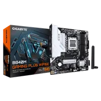 GIGABYTE B840M GAMING PLUS WIFI6E Carte Mère – Processeurs AMD Ryzen 9000, VRM 8+2+2 phases, jusqu’à 8200 MHz DDR5 (O.C.), 2× M.2 PCIe 4.0, Wi-Fi 6E, LAN 1 GbE, USB 3.2 Gen 2