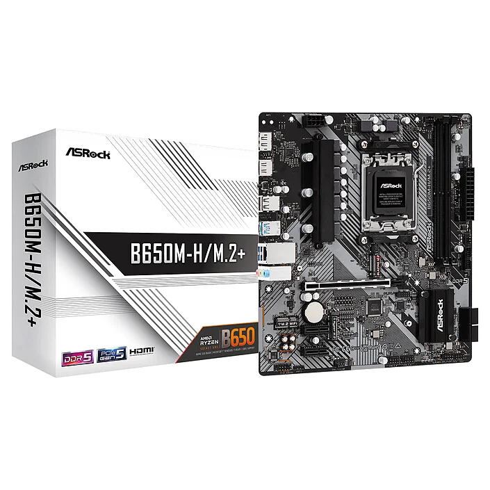 Carte Mère ASRock B650M-H/M.2+  (AM5) Micro ATX