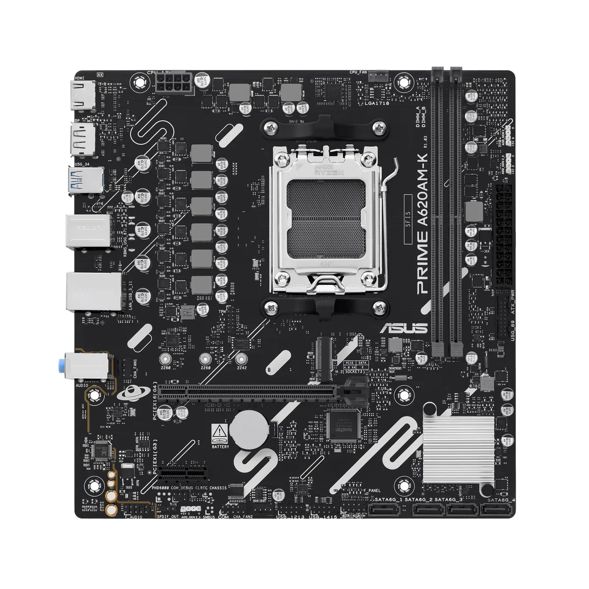 ASUS PRIME A620AM-K AMD A620A Emplacement AM5 micro ATX