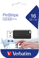 Verbatim Micro-clé USBPinStripe de 16 Go - noire - 5