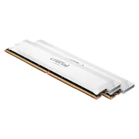Barrette mémoire 16Go DIMM DDR5 Crucial Pro OC Gaming 6400MHz (Blanc)