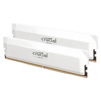Barrette mémoire 16Go DIMM DDR5 Crucial Pro OC Gaming 6400MHz (Blanc) - 2