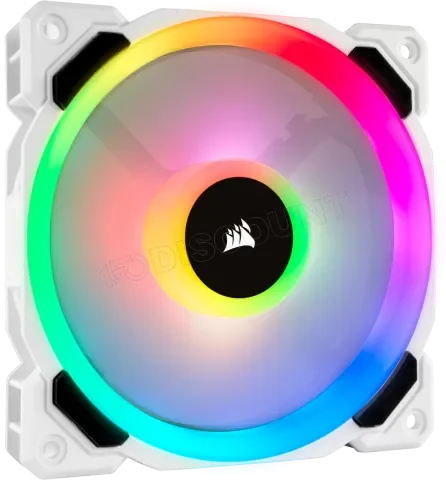 Ventilateur de boitier Corsair Dual Light Loop LL120 RGB - 12cm (Blanc)
