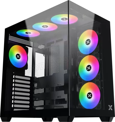 Boitier Moyen Tour ATX Xigmatek Aqua V Air RGB avec panneaux vitrés (Noir)
