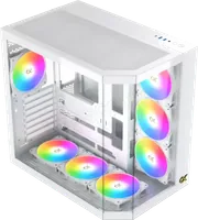 Boitier Moyen Tour E-ATX Xigmatek Cubi II RGB avec panneaux vitrés (Blanc)