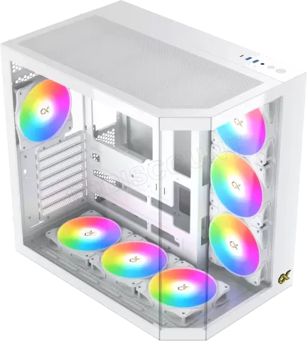 Boitier Moyen Tour E-ATX Xigmatek Cubi II RGB avec panneaux vitrés (Blanc)