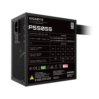 GIGABYTE P550SS Bloc d'Alimentation - PCIe 5.0, 80 PLUS Silver, Ventilateur 120 mm, Compatible ATX 3.0, Prise EU - 7