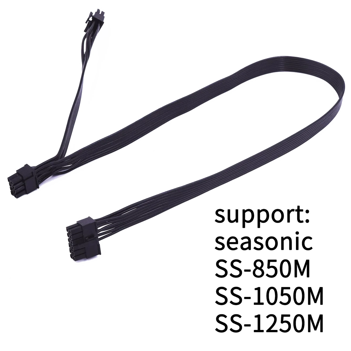 Cable modulaire Seasonic 12VHPWR - 1x PCIe 12+4 pins vers 2x 8 pins (Noir)