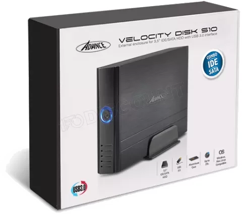 Boitier externe Advance Velocity Disk S10 USB 3.0 - 3"1/2 IDE + S-ATA
