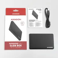 Axagon EE25-SLC Boîtier de disques de stockage Boîtier disque dur/SSD Noir 2.5" - 8
