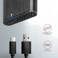 Axagon EEM2-SBC externes Gehäuse für M.2 SSDs USB-C 3.2 Gen 2 - schwarz Enceinte ssd Noir - 6
