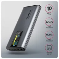Axagon EEM2-SD2 Boîtier de disques de stockage Enceinte ssd Gris M.2 - 2