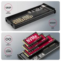 Axagon EEM2-SD2 Boîtier de disques de stockage Enceinte ssd Gris M.2 - 9