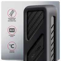 Axagon EEM2-20G NVMe-SSD-Gehäuse USB-C 3.2 20 Gbps 2230 - 2280 - schwarz Enceinte ssd Noir M.2 - 9