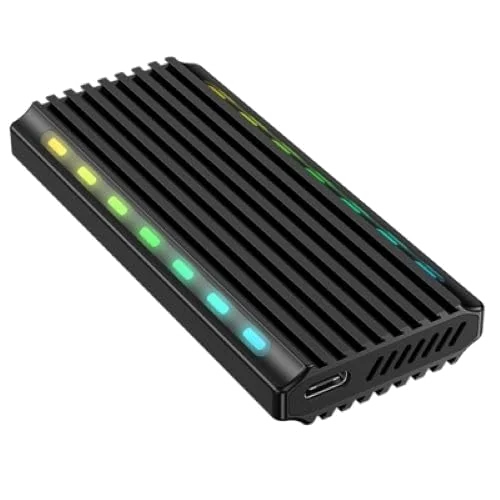 Boitier externe USB 3.2 Connectland RGB - S-ATA/NVMe M.2 Type 2280 (Noir)