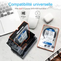 ICY BOX IB-RD3621U3 Boîtier disque dur/SSD Noir 3.5" - 4