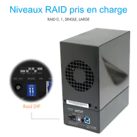 ICY BOX IB-RD3621U3 Boîtier disque dur/SSD Noir 3.5" - 6