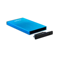 TooQ TQE-2527BL Boîtier de disques de stockage Boîtier HDD Noir, Bleu 2.5" - 4